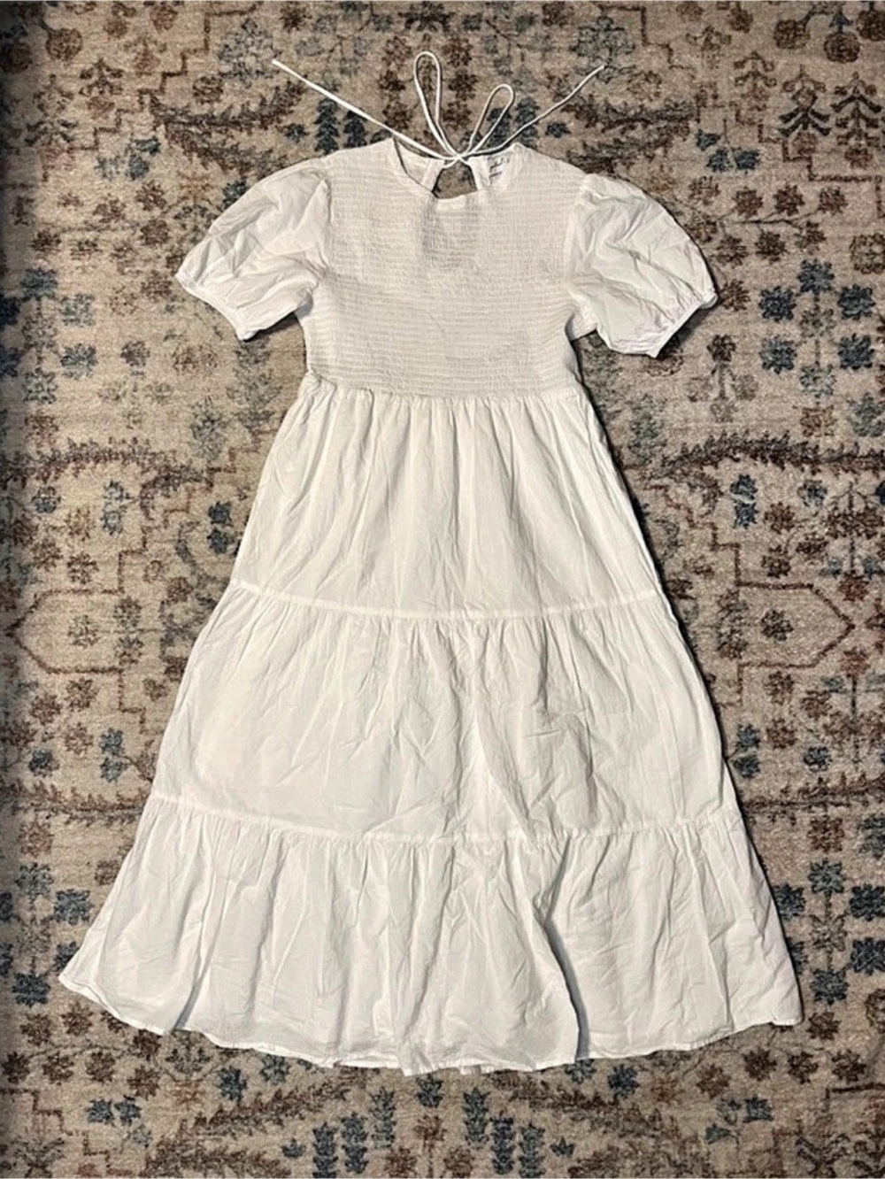 petal + pup Maxi Puff Sleeve Dress in White Size 6